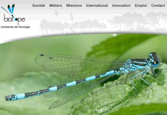 Biotope (Hérault) - web design