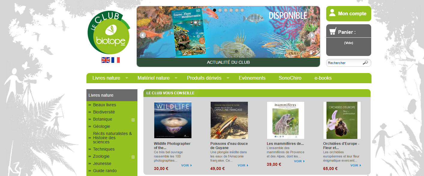 Web design Club Biotope (Mèze - Hérault)