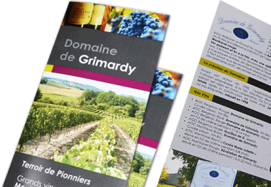 création flyer viticulteur vin montpellier occitanie