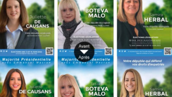 La retouche photo de portraits sur les affiches électorales