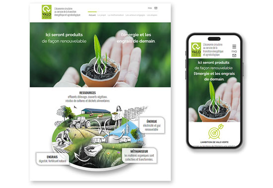 Conception et création du site internet VALO VERTE