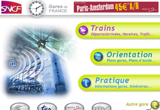 interface utilisateur sncf