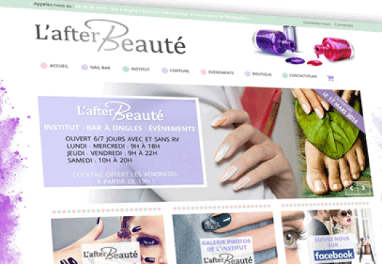 Création de logo et site internet Montpellier - L’after Beauté