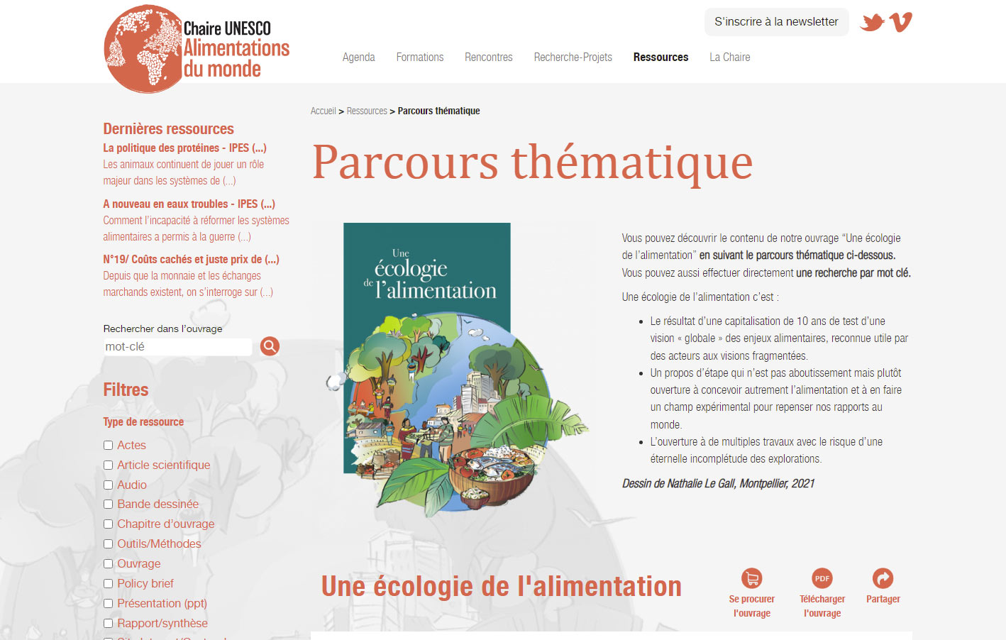 ux design ouvrage web Ecologie Alimentation montpellier