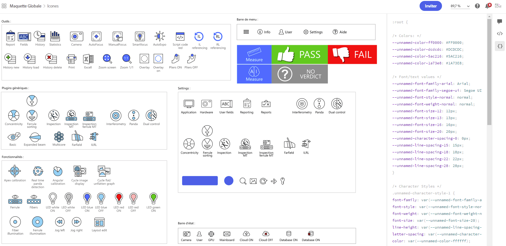 ui interface design system dashboard