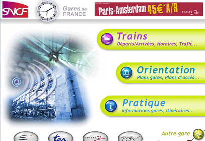 interfce utilisateur sncf