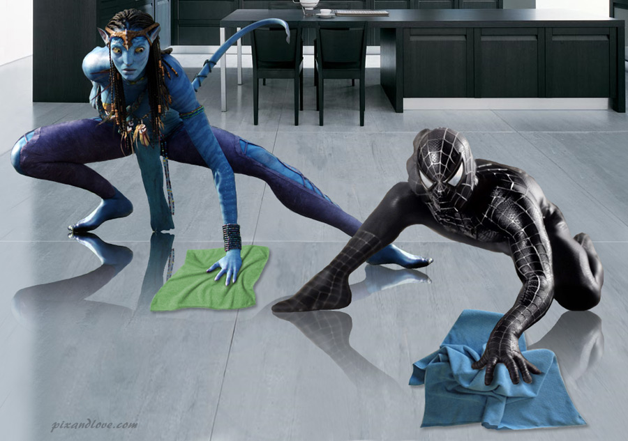 avatar spiderman détournement photos film cinéma mélange humour