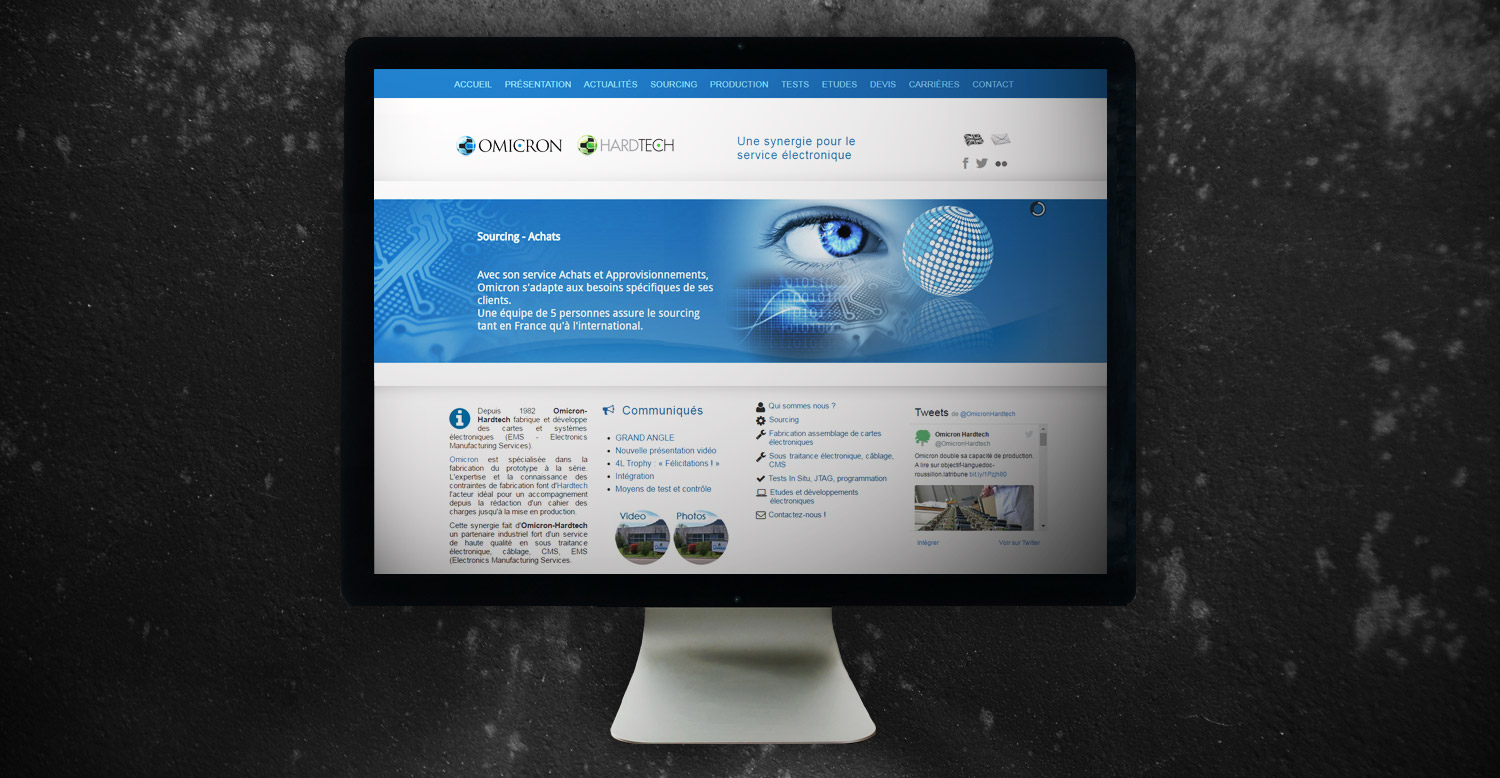 Site internet Hardtech Omicron (Claret- Hérault)