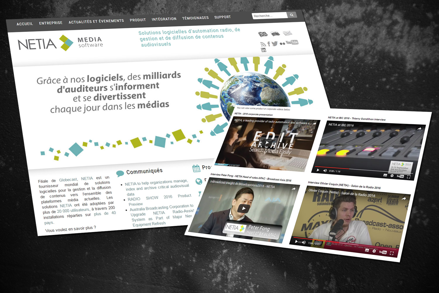Site internet NETIA (Claret- Hérault)